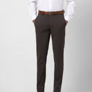 Men Brown Solid Trousers